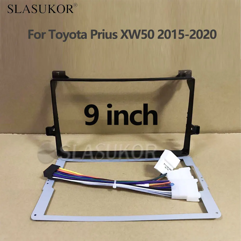 9 INCH Android Car frame Kit Fascia Panel For Toyota Prius XW50 2015 2016 -2020 Cable Canbus Frame Big Screen Radio Audio Frame