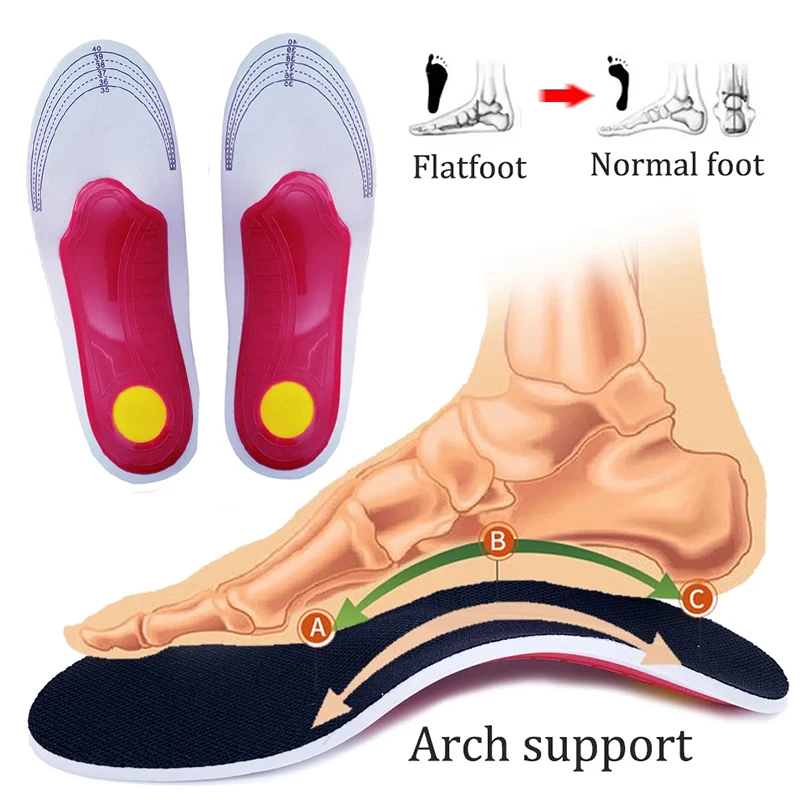 

Orthotic Insole Arch Support Flatfoot Orthopedic Insoles For Feet Ease Pressure Of Air Movement Damping Cushion Padding Insole