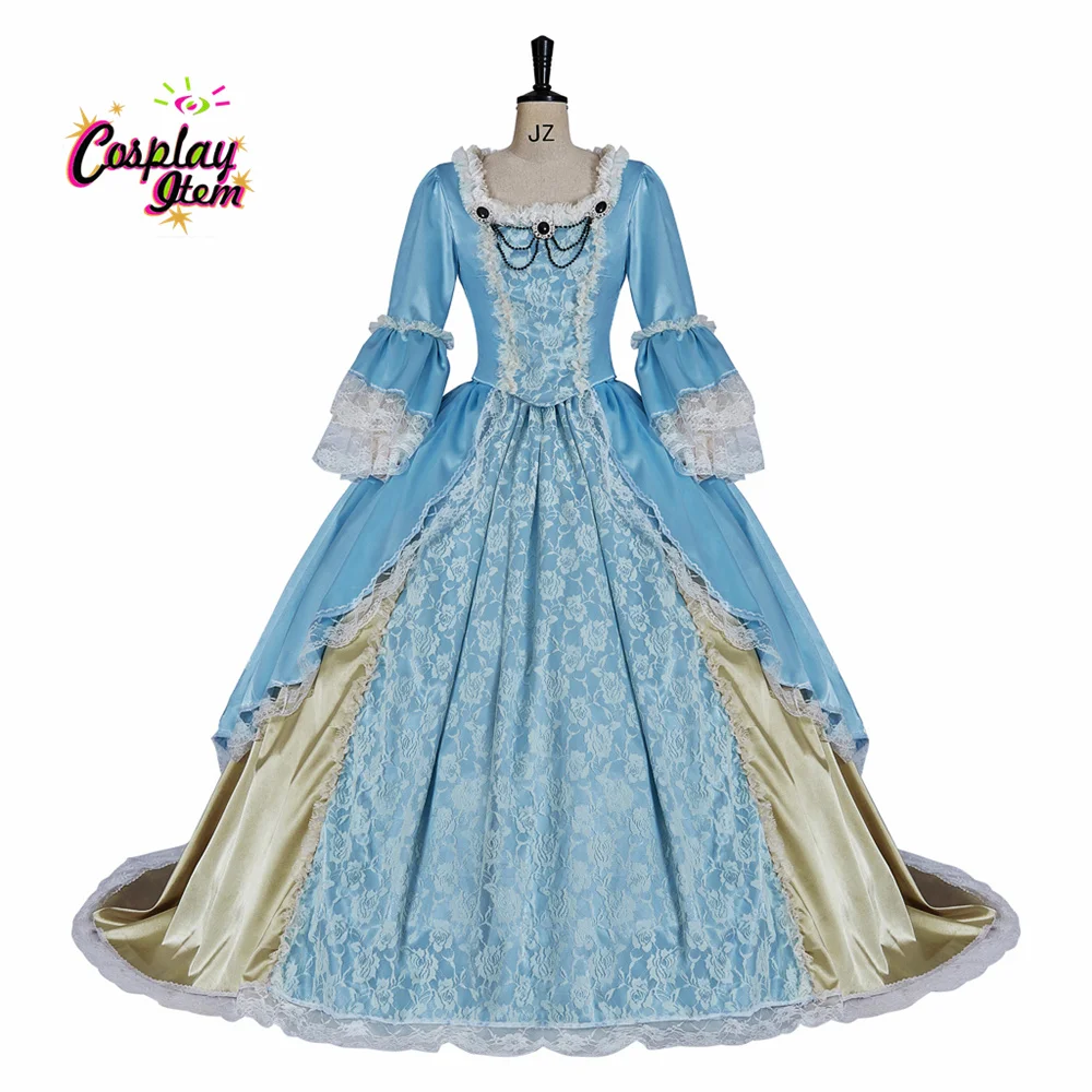 Историческое средневековое платье в стиле рококо 18-го века ретро