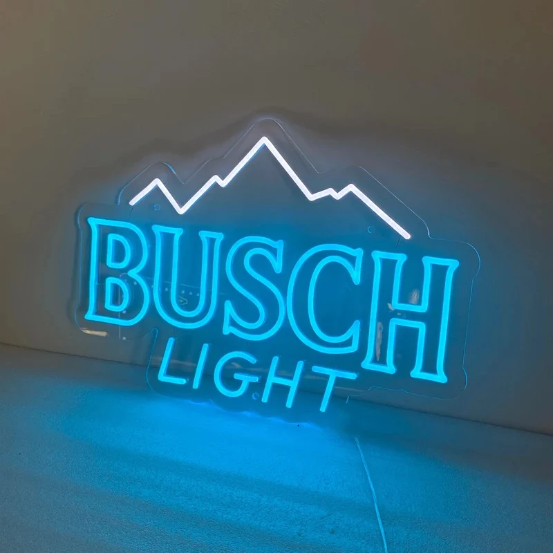 Custom Neon Sign Busch0 Light for Bar Pub Club Wall Art Decor LED Neon Lights Gaming Room Bedroom Office Cafe Party Decorate