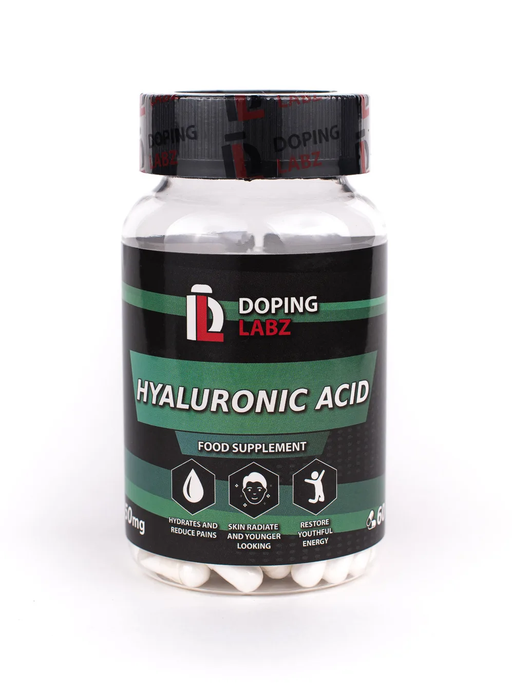 Гиалуроновая кислота Doping Labz Hyaluronic Acid 350 mg/ Витамины для кожи,лица и суставов/60 капсул
