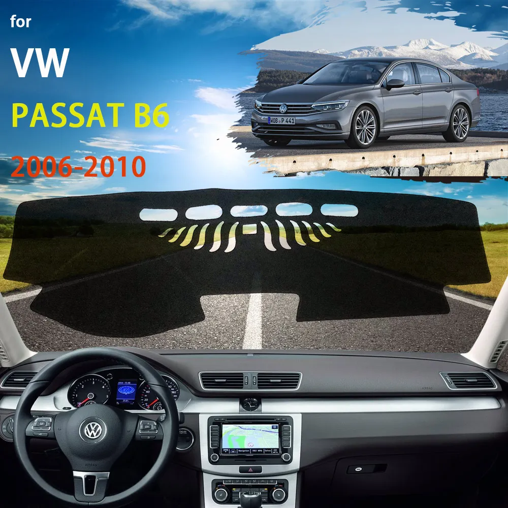 

Чехол для приборной панели, защитный коврик для Volkswagen VW Passat B6 2006 ~ 2010 3C, аксессуары для приборной панели, Солнцезащитный ковер, коврик для приборной панели с защитой от УФ-лучей