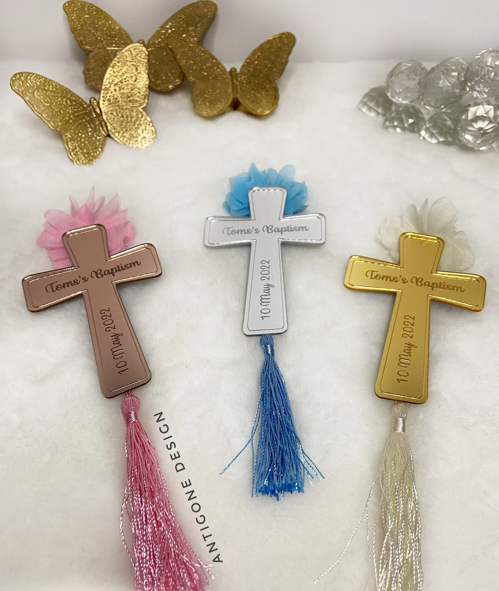 

Baptism Favors, Custom Baptism Cross Magnet, Party Favors, Baptism Magnet, Save the Date,Baptism Giveaway