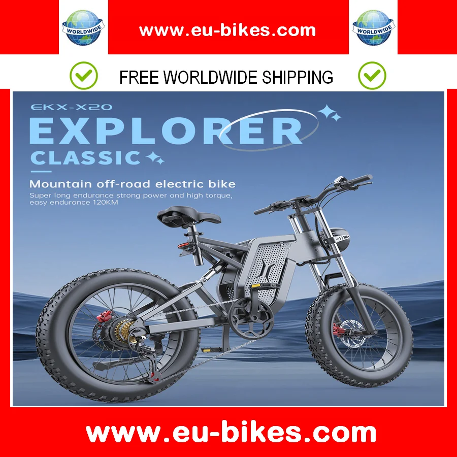 

EKX X20 Electric Bicycle 35AH 2000W 48V Adult Mountain Ebike 20 Inch Mountain Moped Men's Road Hydraulic Oil Brake Electric Bike