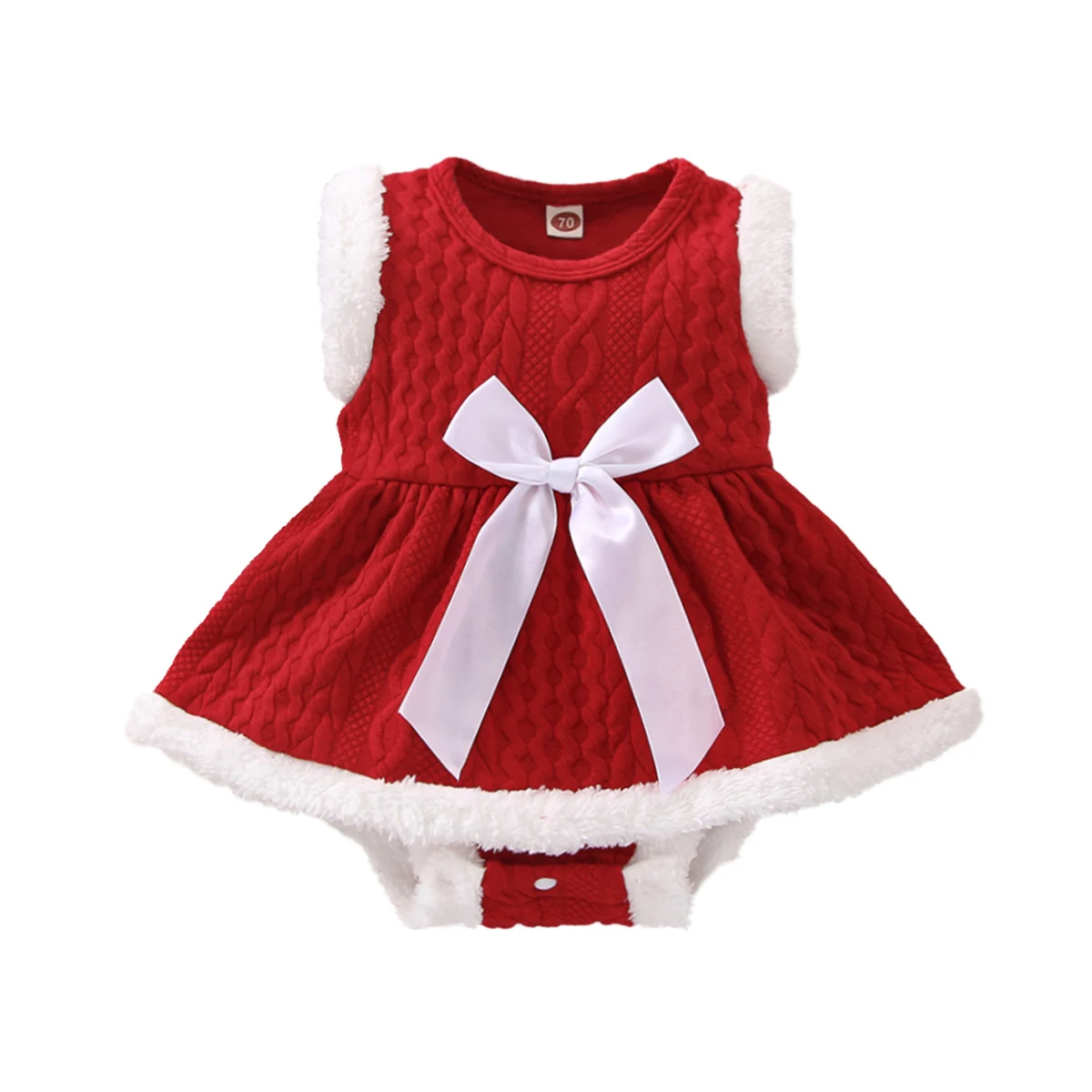 KISKISSING Baby Girls Rompers Knitted Dress Bodysuits Infant Mother Kids Newborn Patchwork Jumpsuit Christmas Baby Girl Clothes
