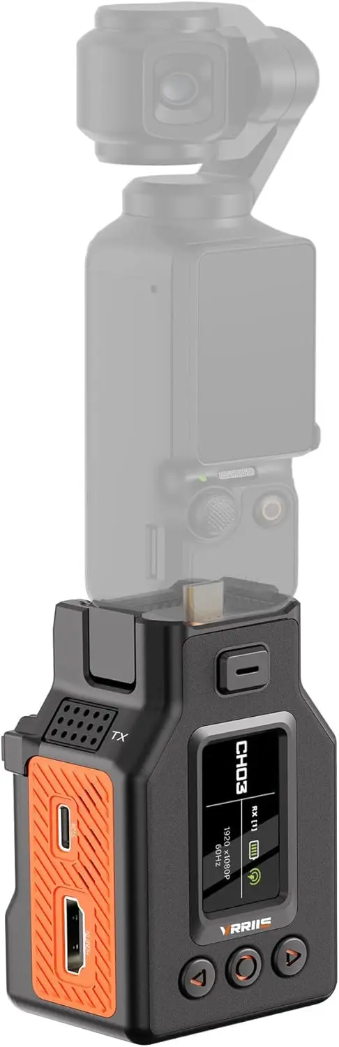 Фото Беспроводной видеопередатчик Vrriis 500 м для DJI Osmo Pocket 3: HDMI-экстендер для записи UVC и прямой трансляции №2