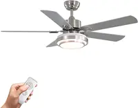 Ceiling Fan with Lights Remote Control, 52 Inch, Brushed Nickel DC Motor