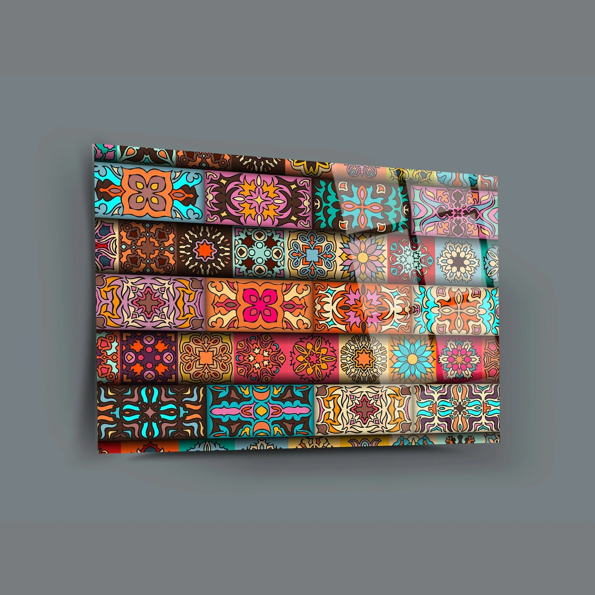 

Красочный декор, стеклянная Настенная картина, бескаркасная свободная плавающая панель из закаленного стекла, украшение для дома, офиса, гостиной