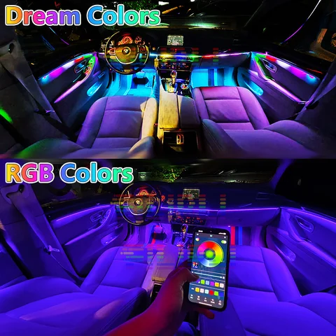 Для Honda LIFE салон автомобиля декоративный окружающий свет RGB 64-цветный светодиодный умный пульт дистанционного управления энергосберегающий эффективный комплект
