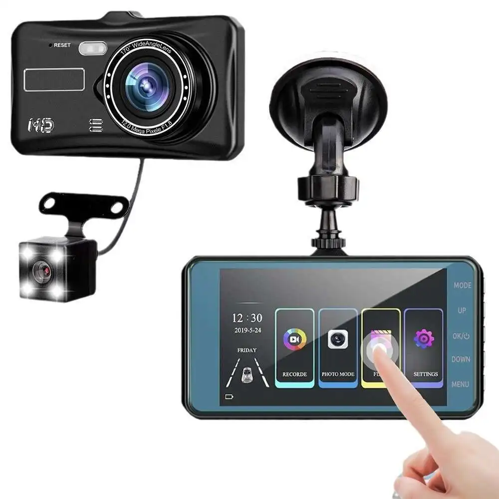 1080p CarLog 4 - Дюймовое Заднее ИзображенИе HD До И После Двойного СенСорного Экрана DVR