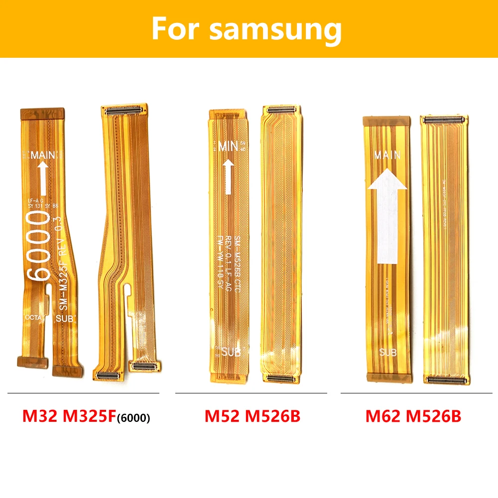 

Новый основной гибкий кабель для Samsung M52 M526B M62 M625F M32 M325F подключение материнской платы Лента запасные части