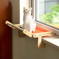 cat hammock cats hanging bed balcony window glass cat nest wood shelf swing breathable radiator beds pet indoor furniture items
