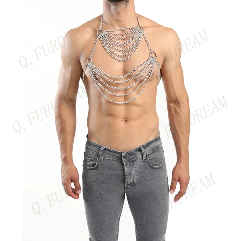 Женская цепочка на плечо Goth сексуальная металлическая в стиле панк Ювелирное