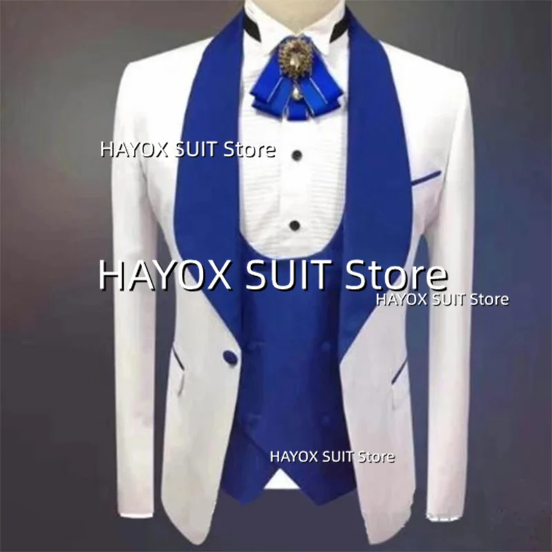 Men's Slim Fit Suit Jacket Shawl Collar One Button Coat Groom Groomsmen Wedding Dress Blazer Tuxedo