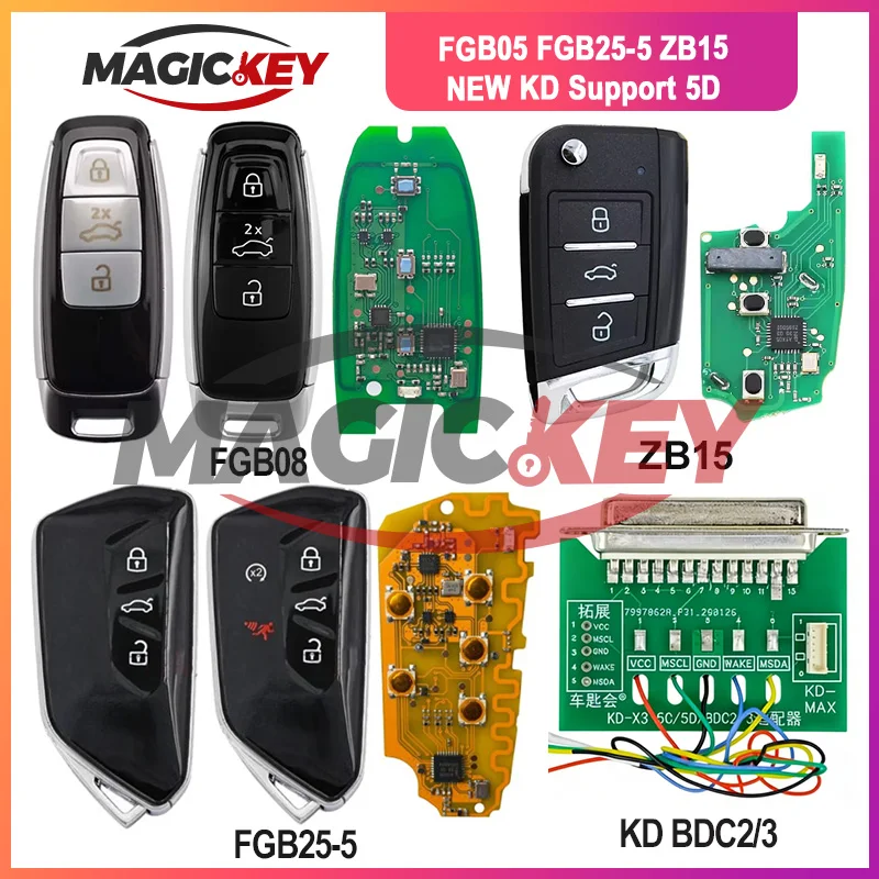Фото Адаптер для программирования KEYDIY FGB08, FGB25-5, ZB15, 5D Key, KD-X4, KD-MAX, поддерживает 5C5D, BDC, FGB08, 5D Basic без UWB, 5D дистанционный ключ. №1