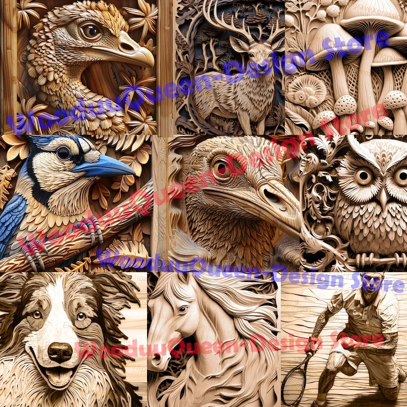 

3500+ лазерная гравировка PNG-файлы 3D Illusion Lightburnn CO2 CNC HD Bundle