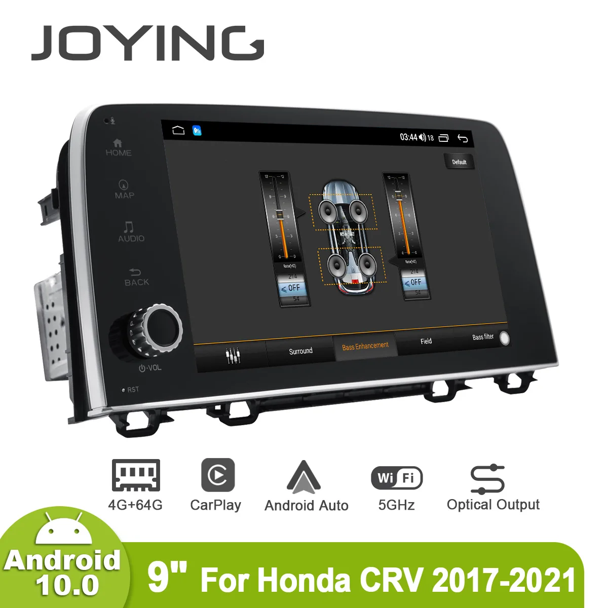 

JOYING 1 din Car Radio 9" HD Screen 8 Octa-Core Head Unit Video Player Android 10.0 For Honda CRV 2016-2021 Autoradio GPS AMP 4G