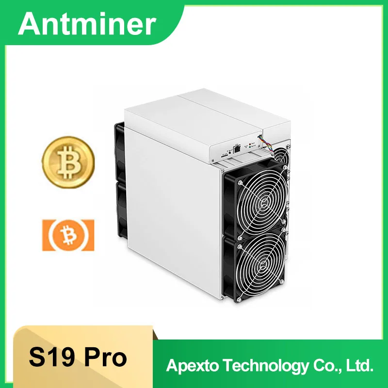 Used Miners Antminer S19 Pro Bitmain 110Th/s Btc Bch Bsv Coin Mining Fast Shipping Shenzhen Stock