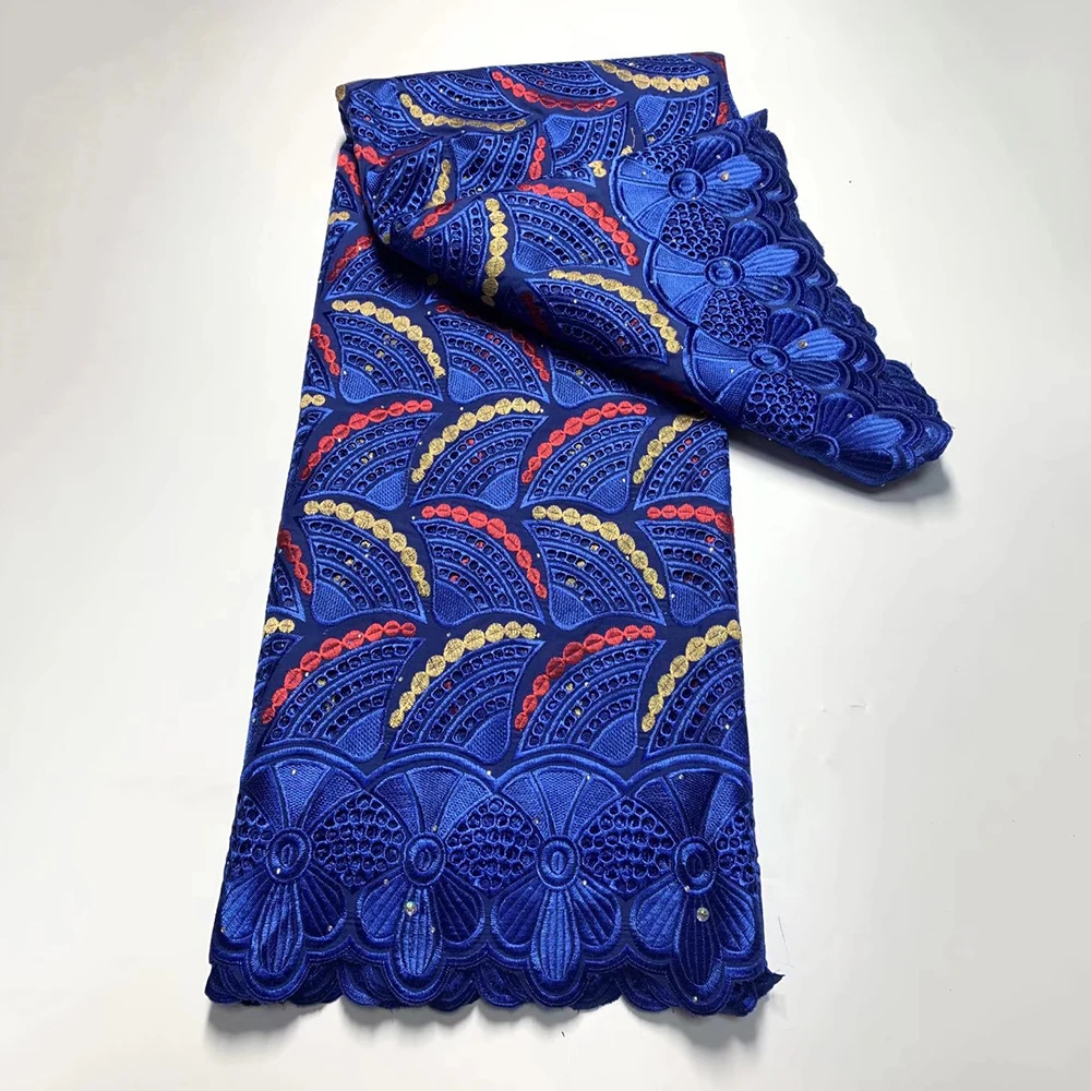 

Sinya African Lace Fabric 2022 High Quality Embroidery Cotton Dry Nigeria Swiss Voile Lace In Switzerland With Stones For Men