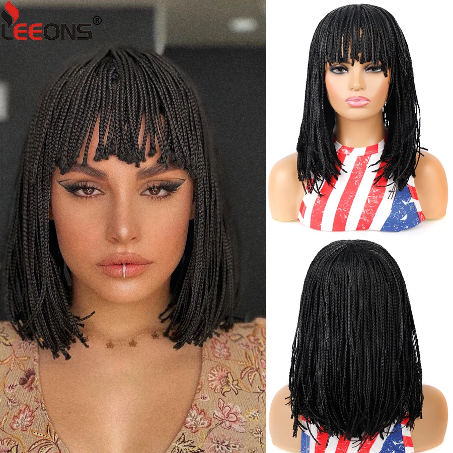 

14 Inch Curly Wigs For Black Women Black Brown Afro Fluffy Curly Wig With Bangs Synthetic Fiber Glueless Short Kinky Curly Hair