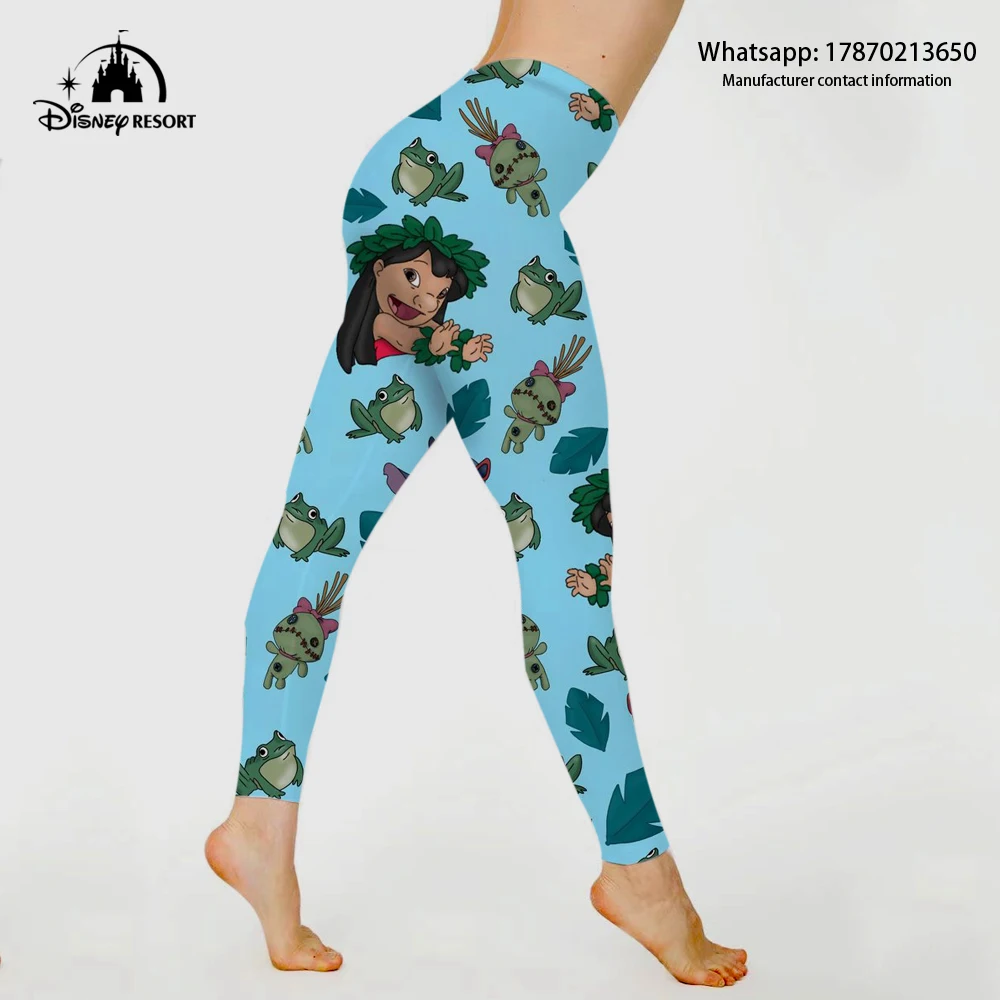 

Yoga Pants High Waist Gym Leggings Disney 3D Sports Women Fitness Seamless Leggings Tummy Control Running Training Wear