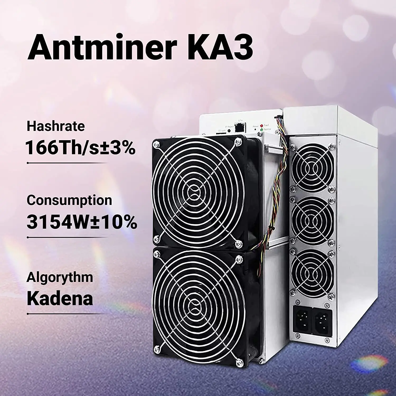 

Купите 2 бесплатно 1 Antminer KA3 166Th/s Kadena Miner, KDA 3154 Вт Asic Miner с блоком питания