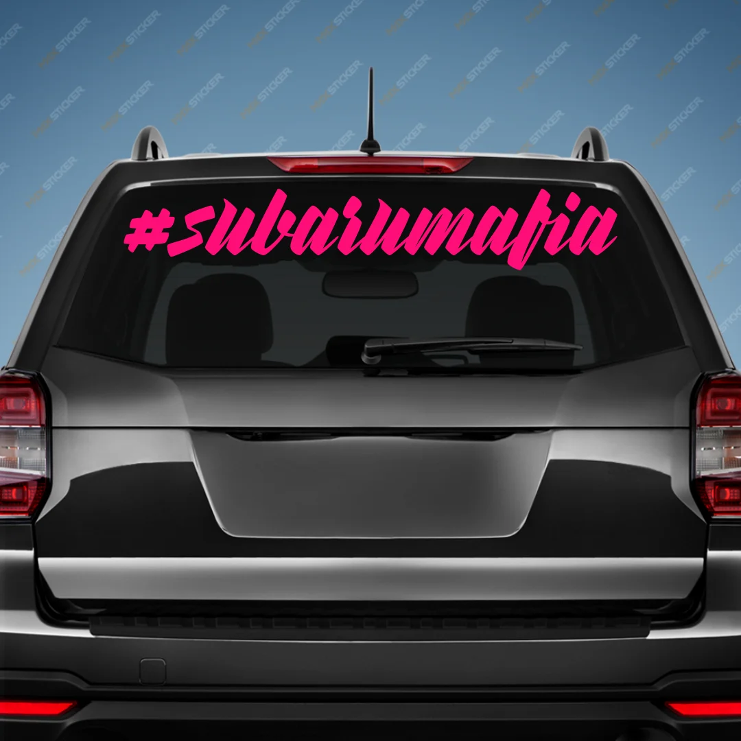 Виниловая наклейка на авто для SUBARU - MAFIA заднее стекло виниловый стикер