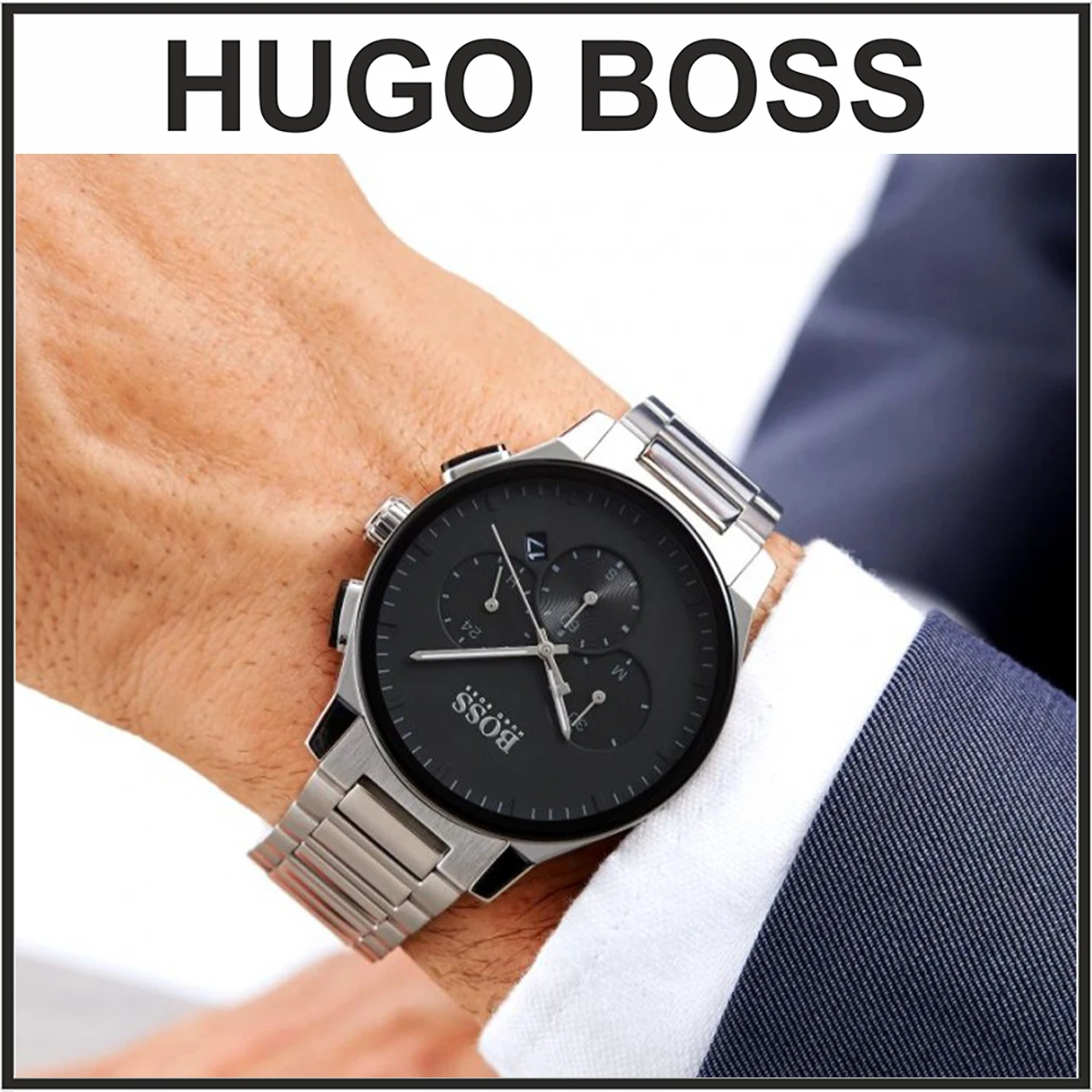 Hugo Boss HB1513762 Серебряный Черный Циферблат