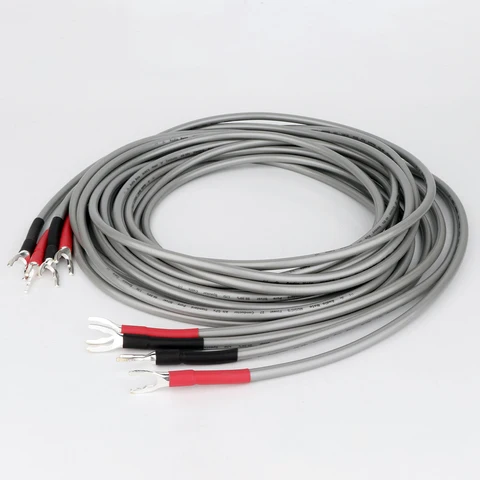 4 шт., Hi-Fi кабель для динамиков с серебряным покрытием
