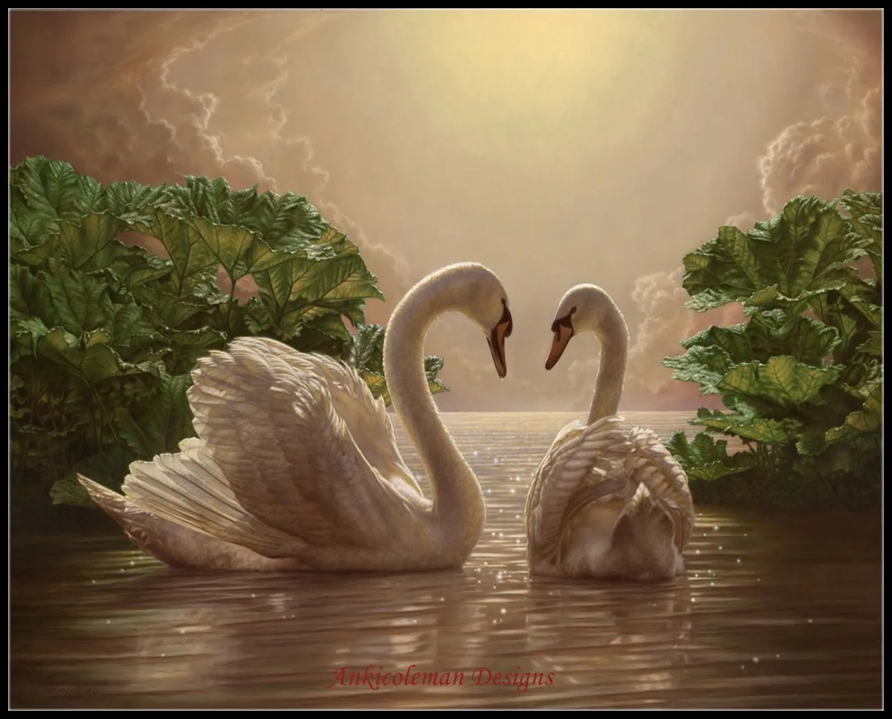 

Two White Swans - Counted Cross Stitch Kits - DIY Handmade Needlework Embroidery 14 CT Aida Sets DMC Color