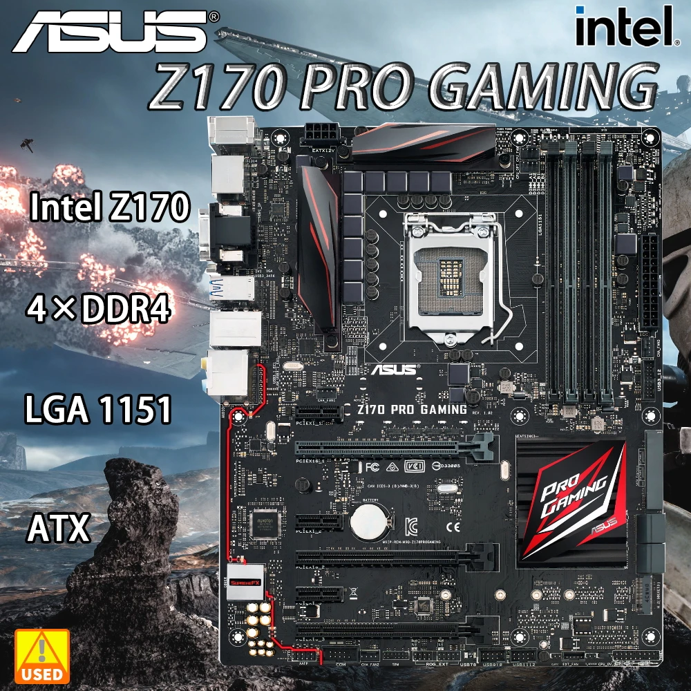

1151 Motherboard ASUS Z170 PRO GAMING Motherboard DDR4 7th 6th Gen Core i7 i5 i3 Cpus 64GB 3400(OC) Memory Intel Z170 USB3.0 M.2