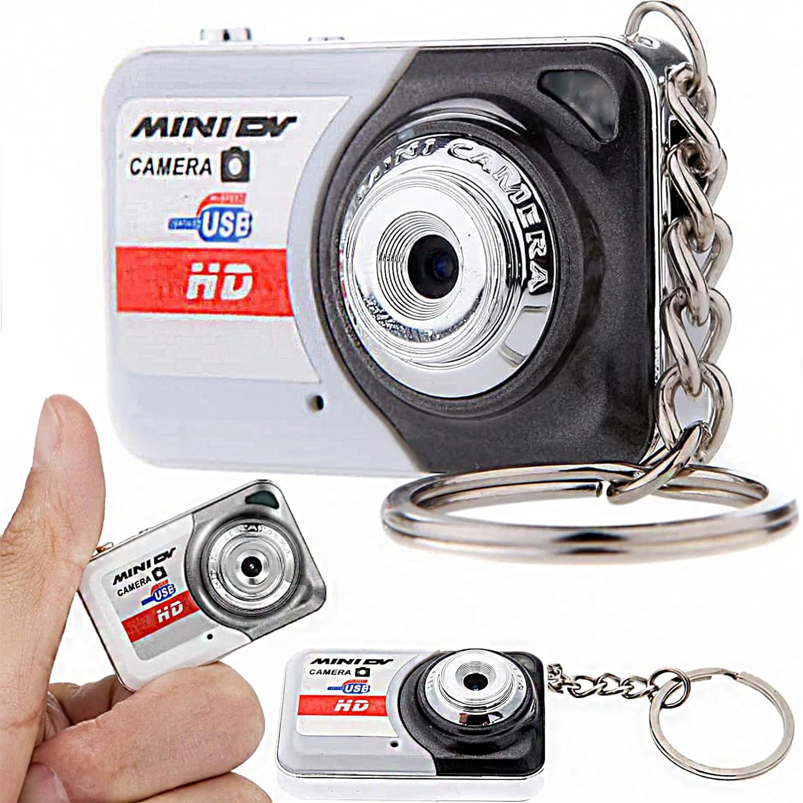 Ретро-камера с Wi-Fi разъемом для карт памяти - Серебристая Мини-экшн-камера HD без