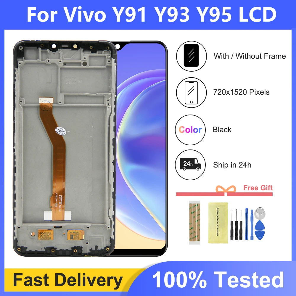 

6.22'' Original For VIVO Y91 Y93 Y95 LCD Display Touch Screen 1816, 1817, 1820, 1811 Digitizer Assembly With Frame Replacement