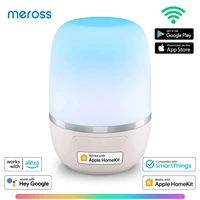 meross homekit smart ambient lightwifi led night light for bedroomdimmable bedside lampwork with sirialexagoogle assistant