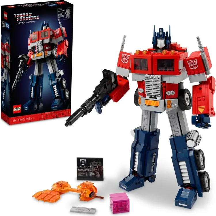 LEGO® Icons Optimus Prime 10302 - набор для создания коллекционных моделей Легенды трансформеров для взрослых (1508 штук)