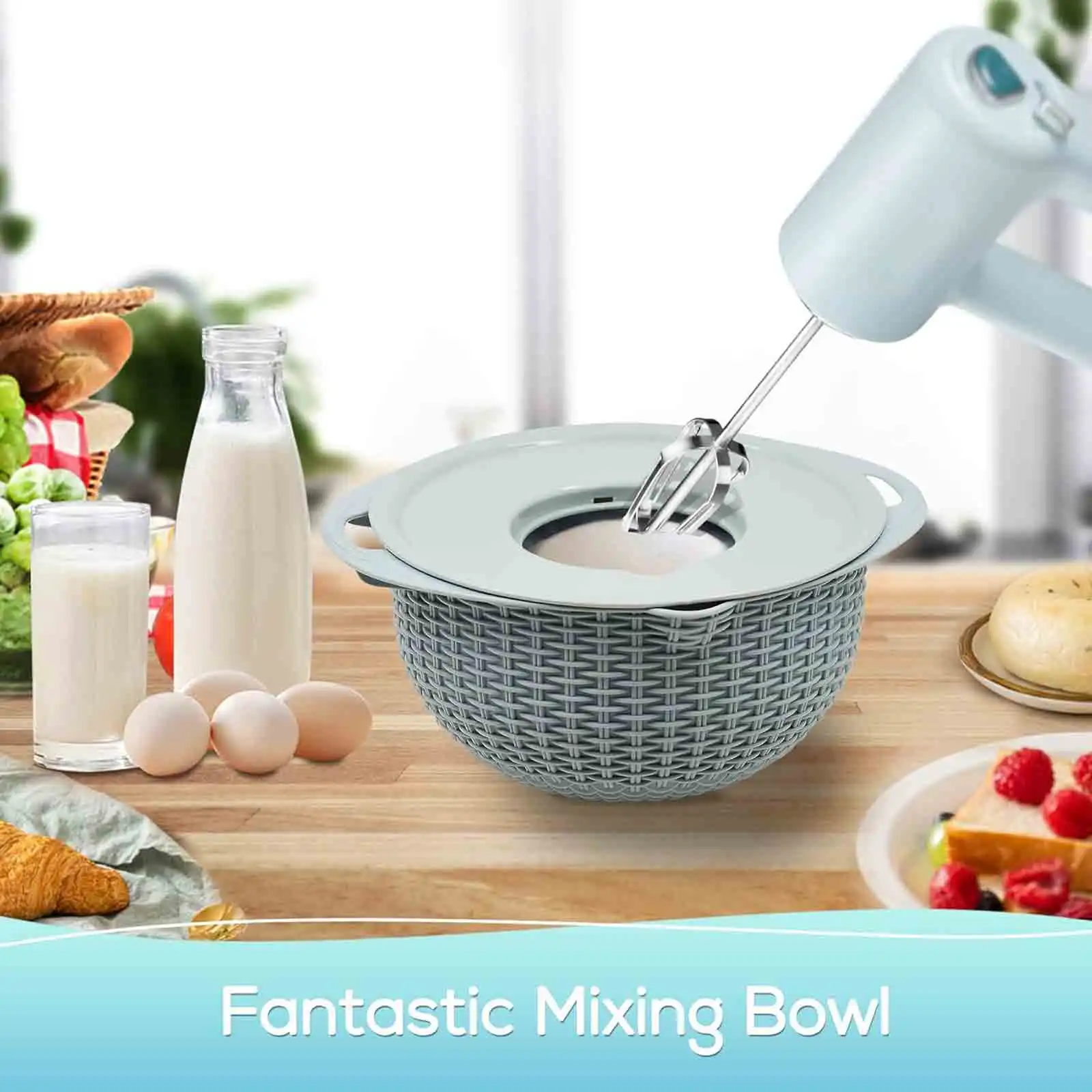 Вращающаяся двухслойная корзина для мытья овощей в скандинавском розовом стиле