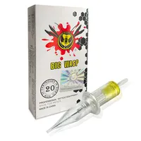 Matte Tattoo Cartridge Needles RL 20pcs/Lot Disposable Sterilized Safety Cartridge Tattoo Machines Grips BIGWASP