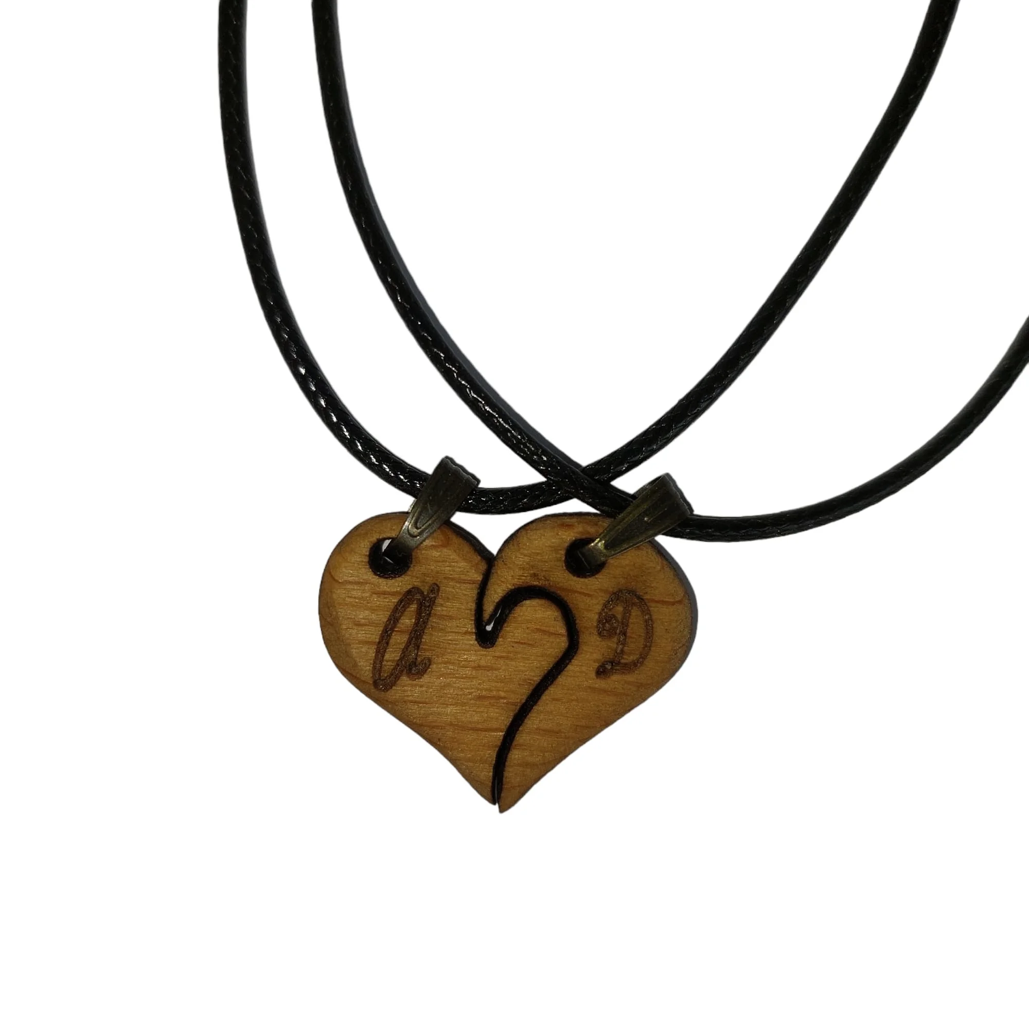 

Solid Wood Best Friend Necklace Special Box