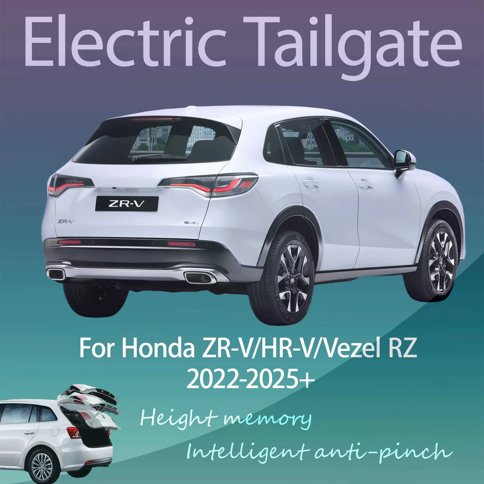 Фото Для Honda ZR-V/HR-V/Vezel RZ 2022-2025 + электрическая задняя дверь, управление громкой связью, двойной стержень, электрический всасывающий багажник, интеллектуальное управление №1