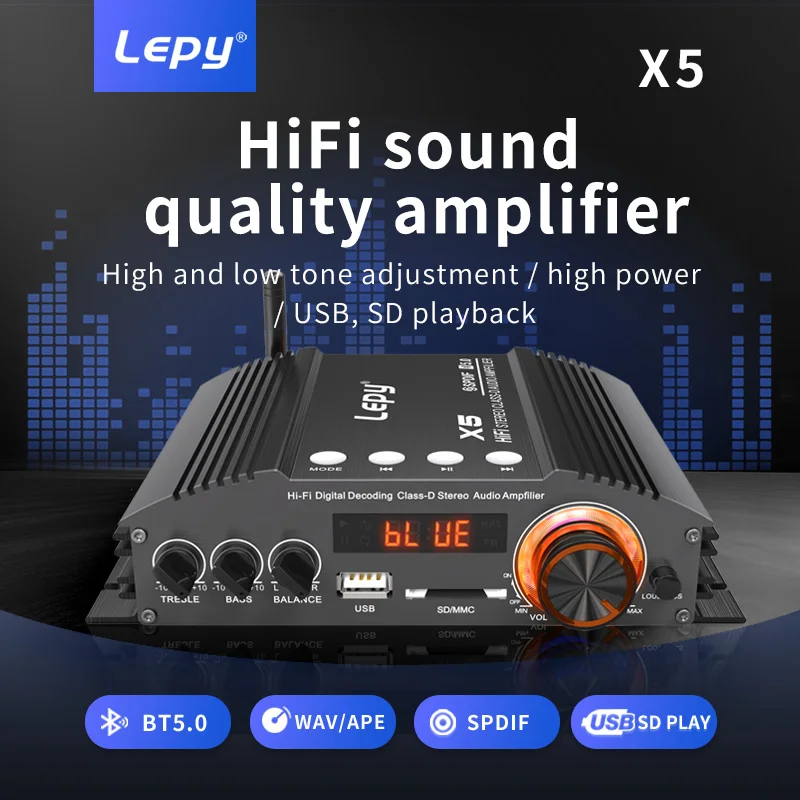 Фото Lepy X5 2x100 Вт/x5s 4x50 Вт Tda7850 Цифровой Усилитель Мощности Класса D Bluetooth 5 №1