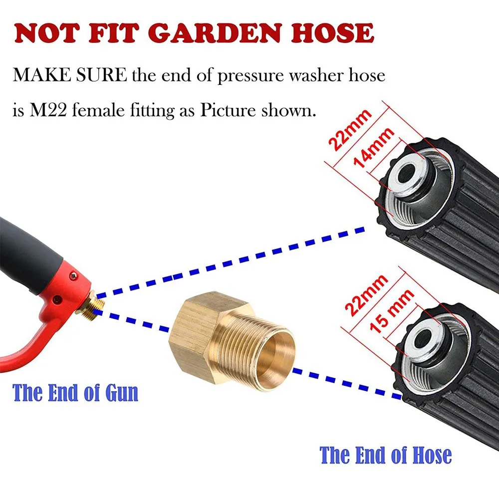 Пистолет для мойки высокого давления со сменным удлинителем 5 наконечников сопла
