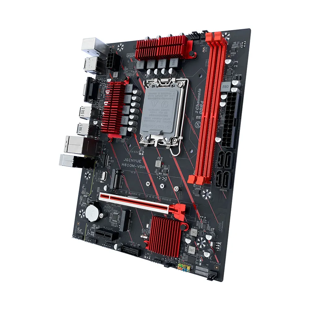 Материнская плата JGINYUE H610M LGA 1700 с поддержкой Intel Core i3/i5/i7/i9 процессор 12-го поколения