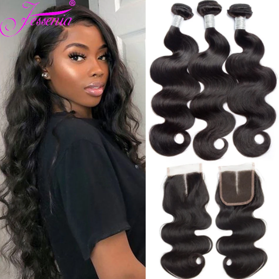 

12 а бразильские волнистые волосы с застежкой в пучках 100% человеческие волосы в пучках с 4X4 натуральными волосами для наращивания волнистые ...