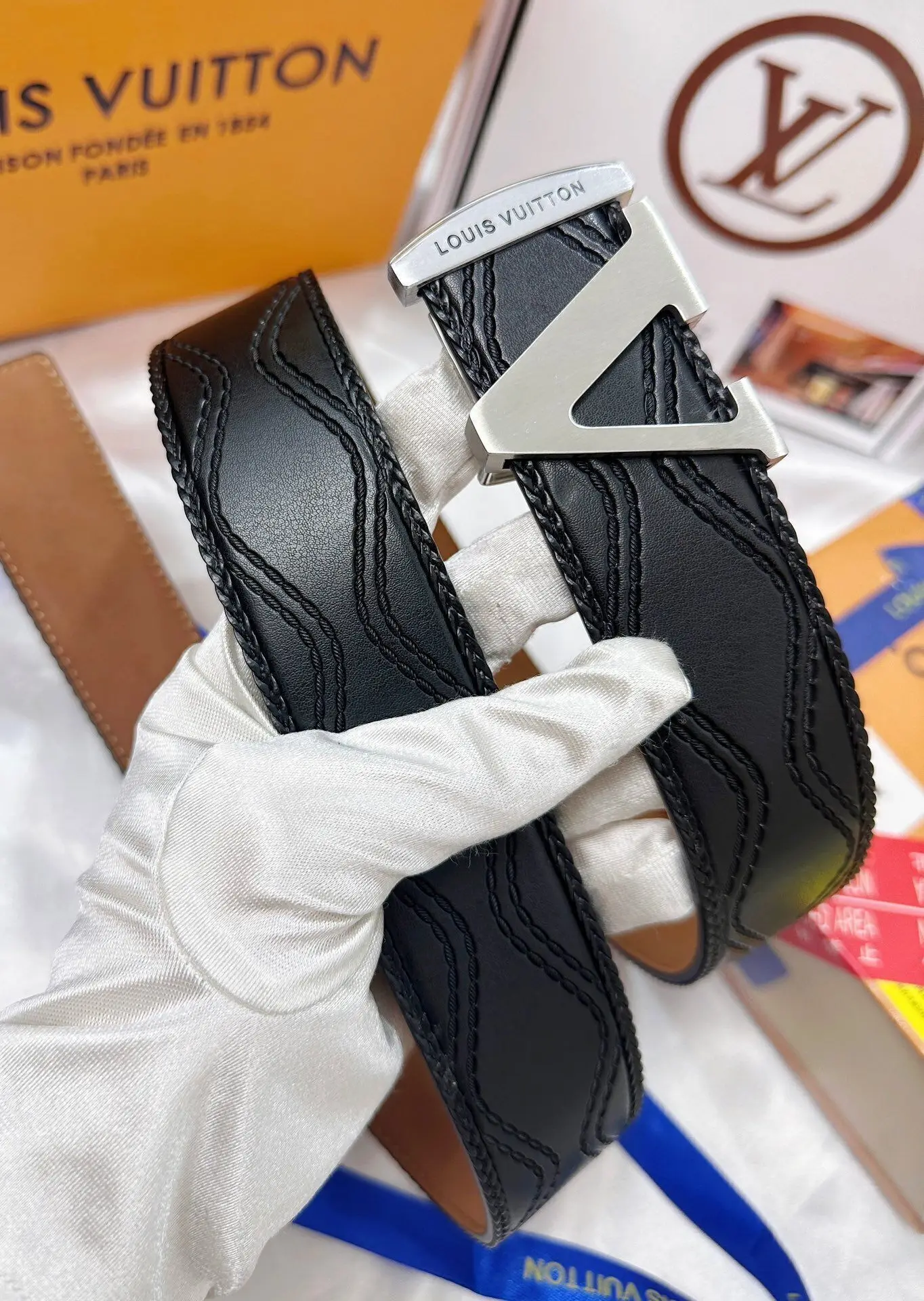 ИмИтацИя 1: 1 Пояс Louis Vuitton: 100% ВысококачестВенная Коровья Кожа Гарантирует Кожа.