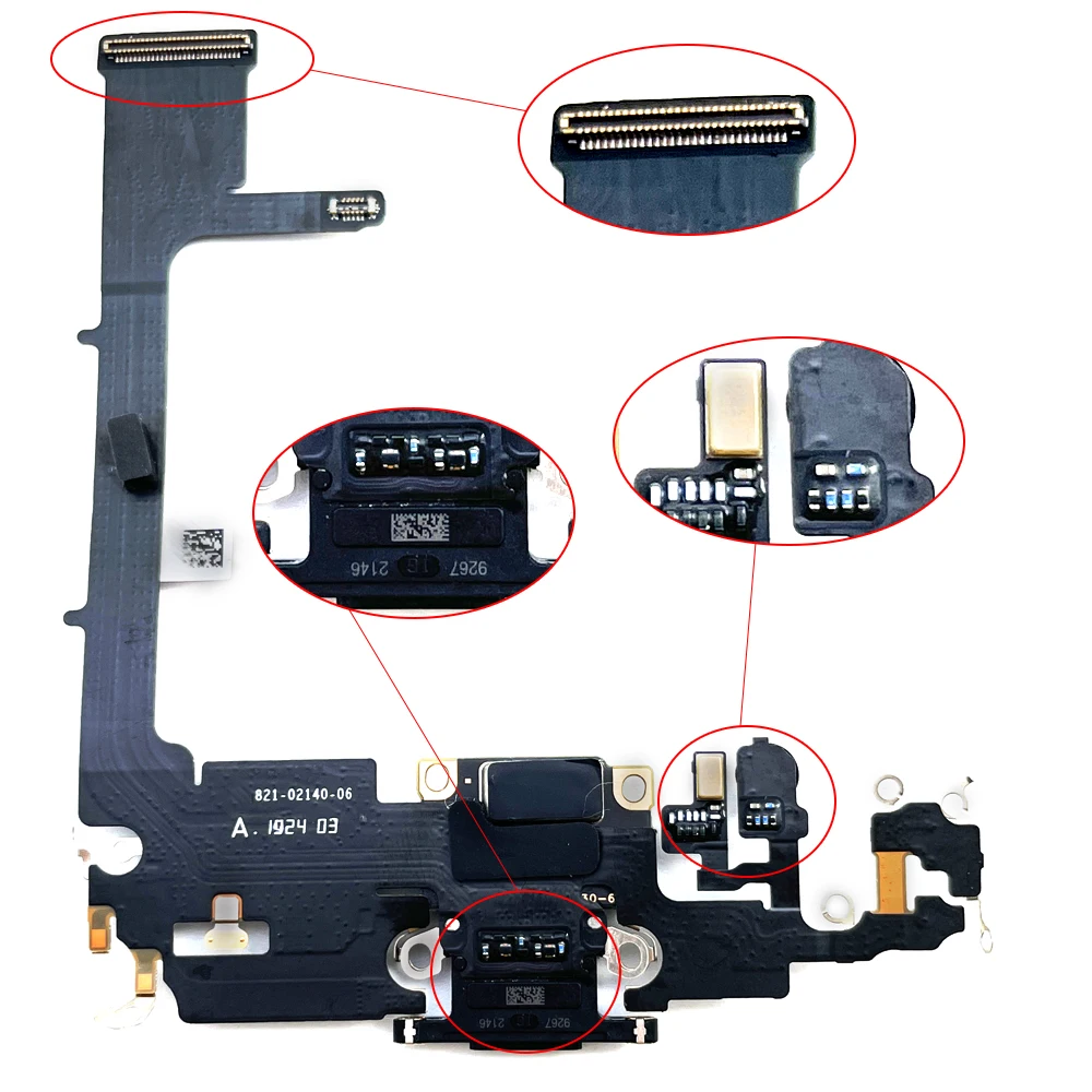 Ceny 100% Oryginalny Port USB Płyta ładowania Dla Iphone 11 Pro Max USB ładowanie Stacji Dokującej Gniazdo Wtykowe Złącze Portu ładowania Flex