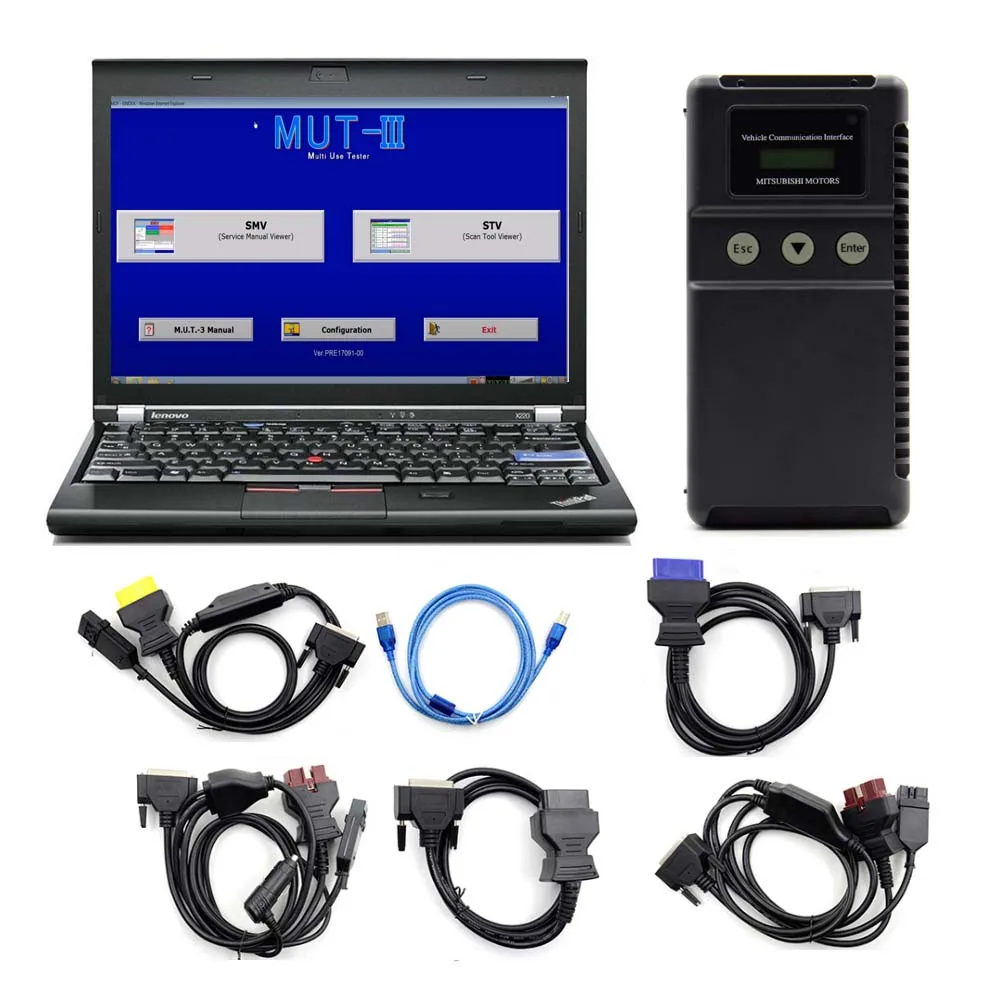 

Mitsubishi MUT-3 MUTIII Diagnostic Tool Plus Lenovo X220 Laptop For Cars And Trucks With CF Card And Coding Function