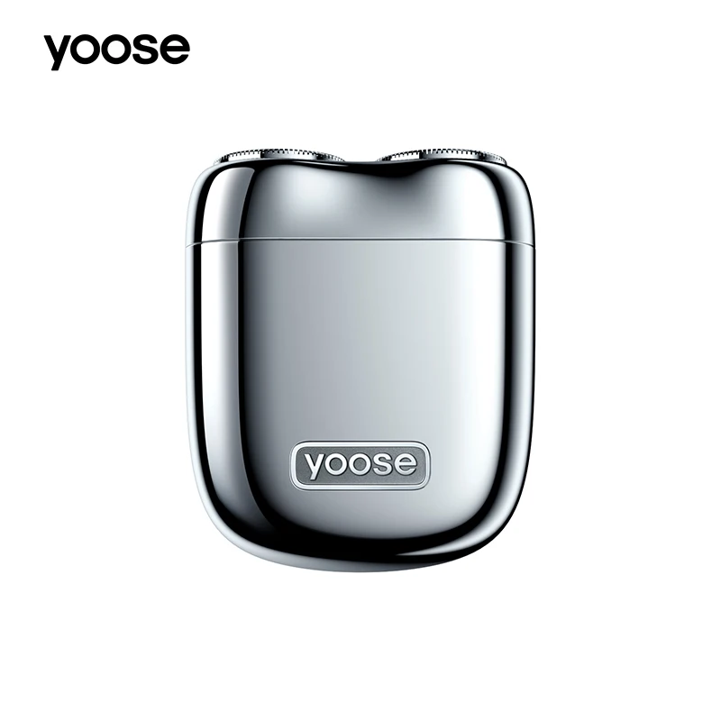 yoose Mini Electric Shaver  IPX-7 Waterproof Wet & Dry Rotary Shavers for Men Type-C Rechargeable  Razors with Travel Case