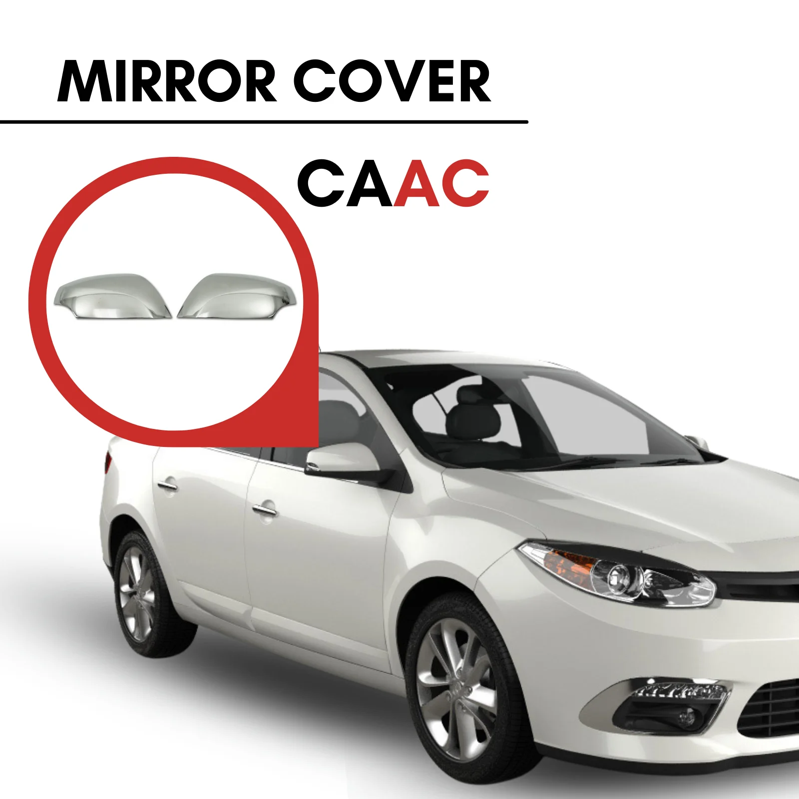 

FOR RENAULT FLUENCE 2009-2021 2 PCS CHROME SIDE MIRROR COVER STAINLESS STEEL MODEL ACCESSORIES PERFORMANCE GLASS CAR FRAME NEW SEASON