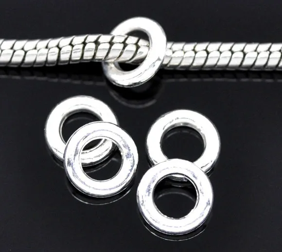 DoreenBeads 100/500PCs Silver Color Soldered Closed Jump Rings Findings for DIY Jewelry Making 4 6 8 14mm(1/8&quot) Dia. ) - купить по