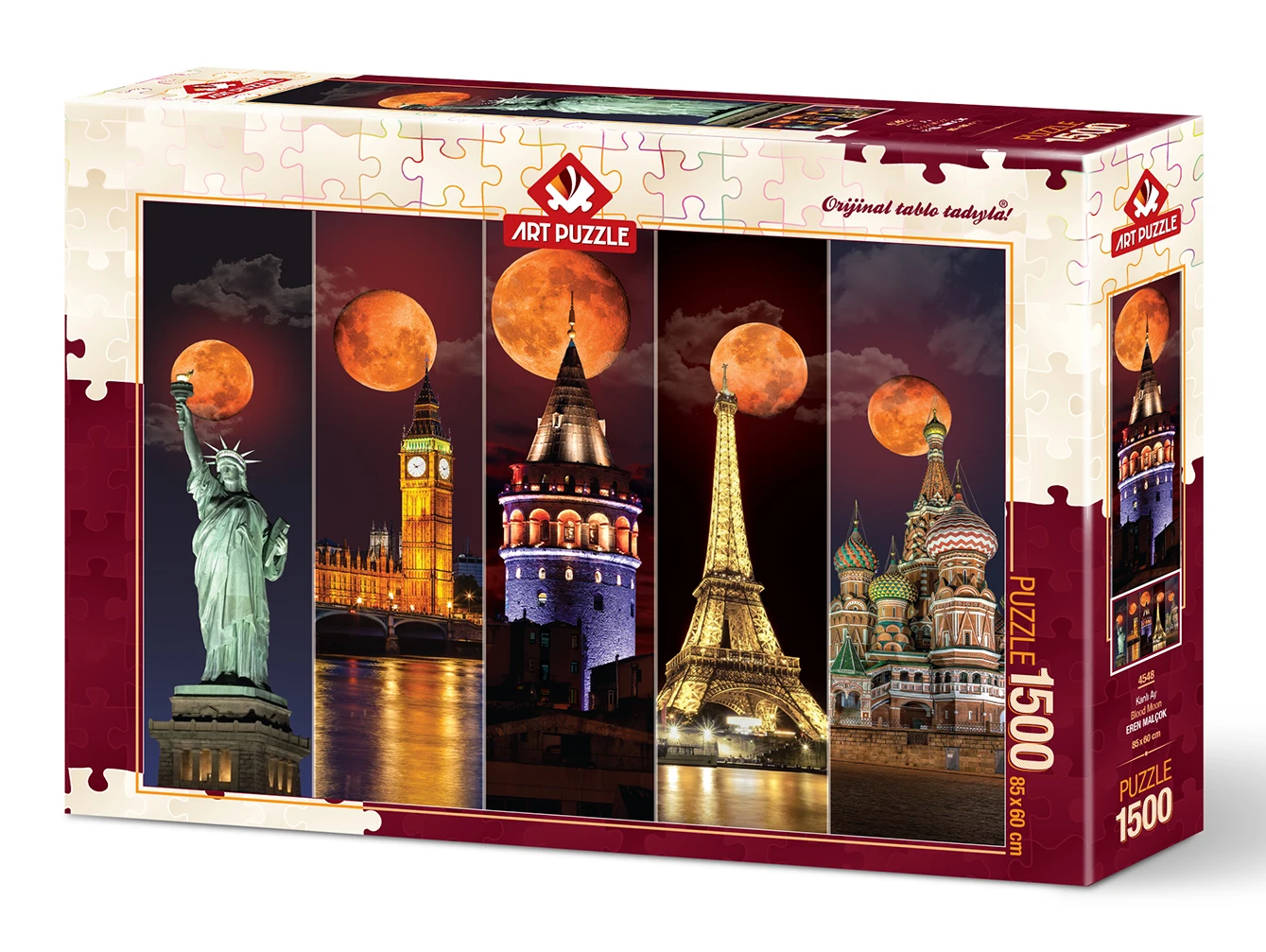 

Art Jigsaw Puzzle 1500 Piece High Quality Jigsaw Kanlı Moon Adult Child Puzzle Table Landscape Educational Game Gift 85x60 cm